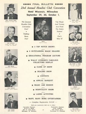 23rd Annual Houdini Club Convention