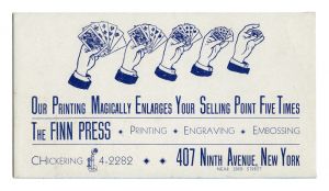 The Finn Press Blotter (Diminishing Cards)