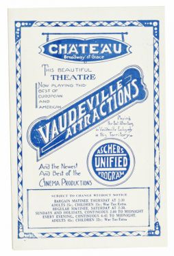 Pauline Vaudeville Attractions Program