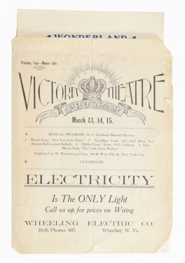 Frank W. Lindsley: Victoria Theatre Program