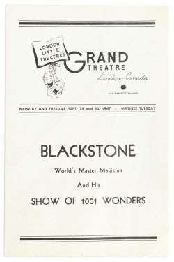 Blackstone, World's Master Magician and His Show of 1001 Wonders: Grand Theatre