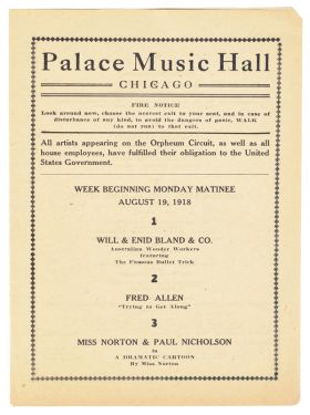 Will & Enid Bland & Co.: Palace Music Hall