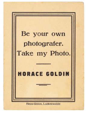 Horace Goldin Novelty Advertisement