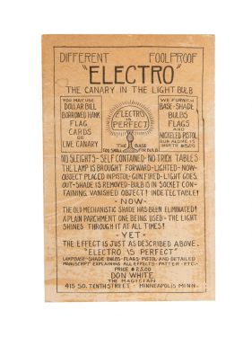 "Electro" The Canary in the Lightbulb Advertisement