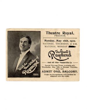 The Great Raymond at Theatre Royal Ticket
