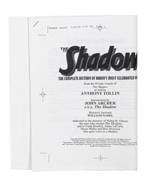 The Shadow, Printer's Original Layout