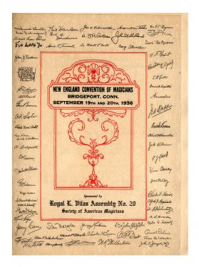 New England Convention of Magicians Program, Signed