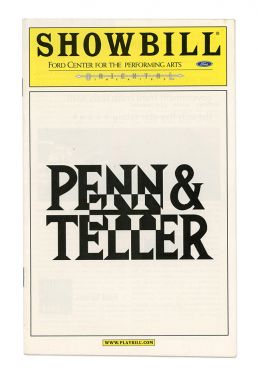 Penn and Teller Showbill