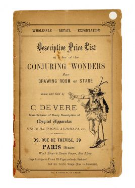 Descriptive Price List of a Few of the Conjuring Wonders for Drawing Room or Stage