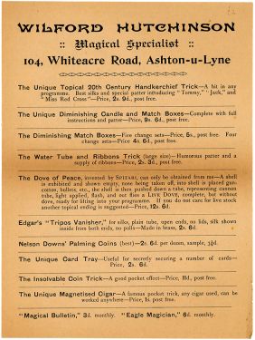 Wilford Hutchinson Advertisement