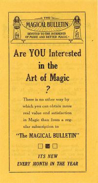Thayer's Magical Bulletin Prospectus