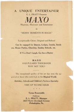 Maxo Advertising Flier