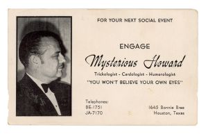 Mysterious Howard Business Card