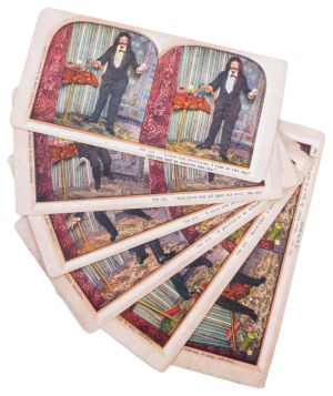 Magician and Juggler Stereoscope Cards