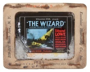 Vintage Glass Lantern Slide for The Wizard