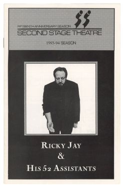 Ricky Jay & His 52 Assistants at the Second Stage Theatre Playbill