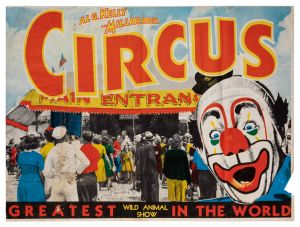 Al G. Kelly & Miller Bros. Circus Clown Poster