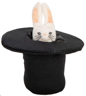 Small Plush Top Hat with a Rabbit