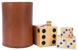 Brown Leather Dice Cup