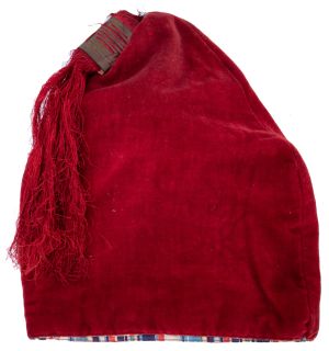 Red Velvet Egg Bag with Tassel