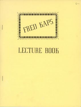 Fred Kaps Lecture Book