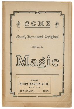 Some Good, New and Original Effects in Magic