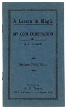 A Lesson in Magic, My Coin Combination: Bulletin Serial No. 1