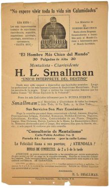 H. L. Smallman: El Hombre Mas Chico del Mundo Advertisement