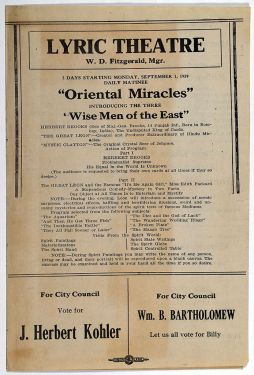 Lyric Theatre Presents Oriental Miracles 