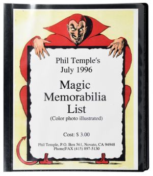 Phil Temple's July 1996 Magic Memorabilia List (Color Photo Illustrated)
