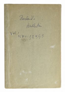 Berland's Intimate Bulletin: Vol. 1, No.1-5