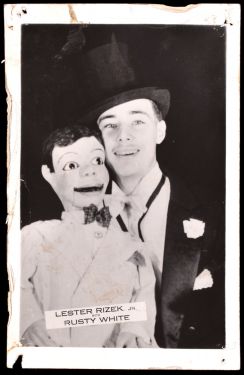 Lester Rizek and Rusty White Postcard