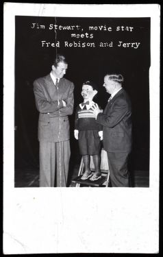 Jim Stewart with Fred Robinson Postcard