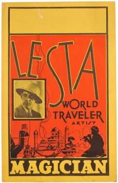 Lesta, World Traveler, Artist, Magician Window Card