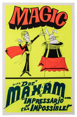 Magic With Doc Maxam – Impresario of the Impossible Window Card